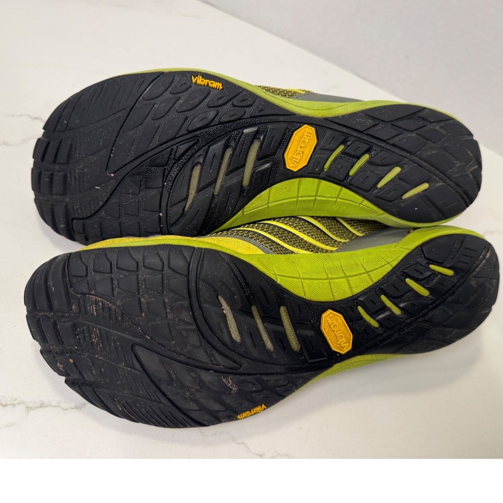 Merrell Trail Glove Amazon Mens 9 Barefoot Running Shoes Lime Green Grey J85527 - Picture 5 of 7